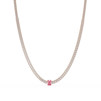 24.0 CTW Emerald-Cut Colorstone Necklace – CAD image 21