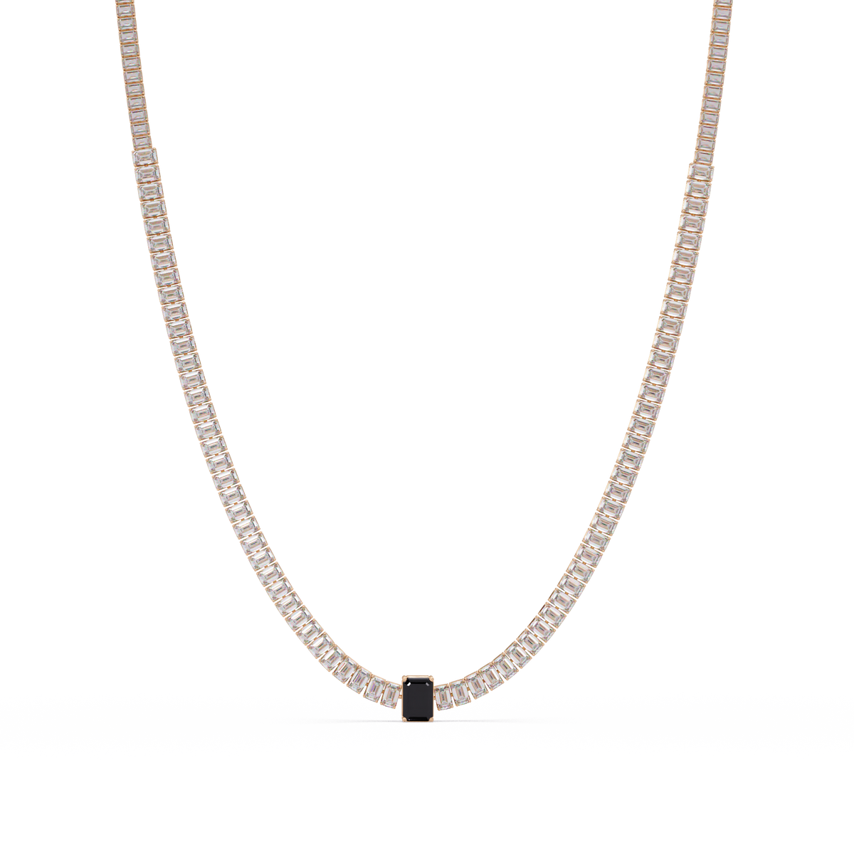 24.0 CTW Emerald-Cut Colorstone Necklace – CAD image 22
