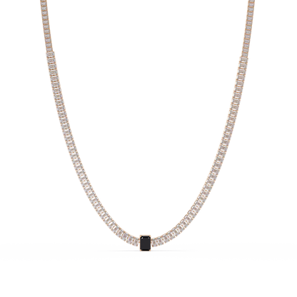 24.0 CTW Emerald-Cut Colorstone Necklace – CAD image 22