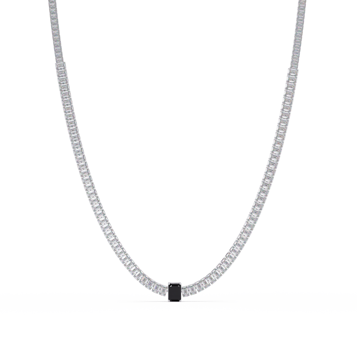 24.0 CTW Emerald-Cut Colorstone Necklace – CAD image 23