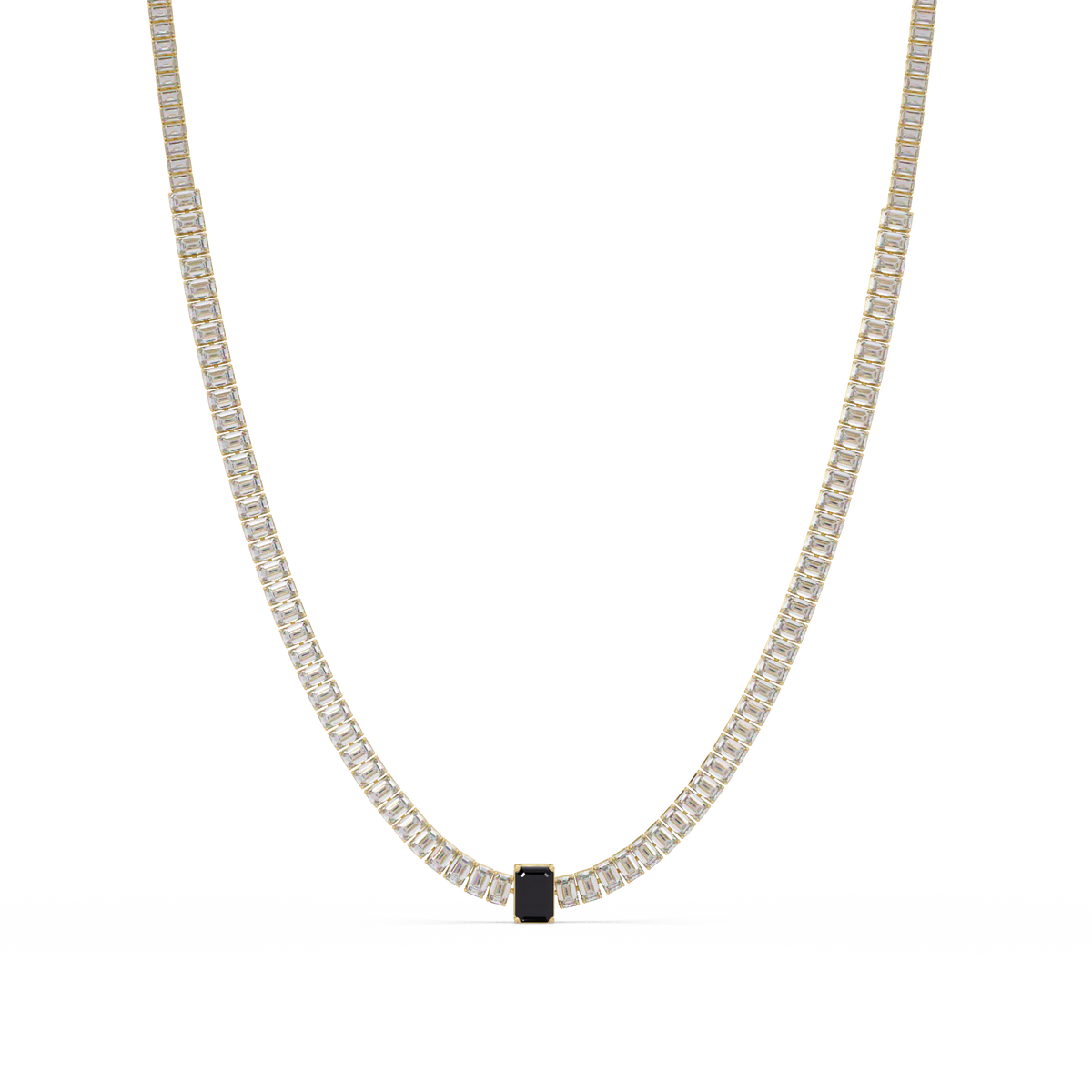 24.0 CTW Emerald-Cut Colorstone Necklace – CAD image 24