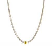 24.0 CTW Emerald-Cut Colorstone Necklace – CAD image 25