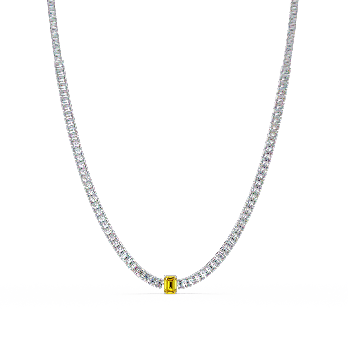 24.0 CTW Emerald-Cut Colorstone Necklace – CAD image 26