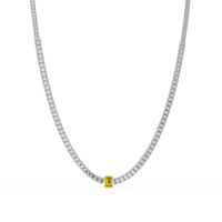 24.0 CTW Emerald-Cut Colorstone Necklace – CAD image 26
