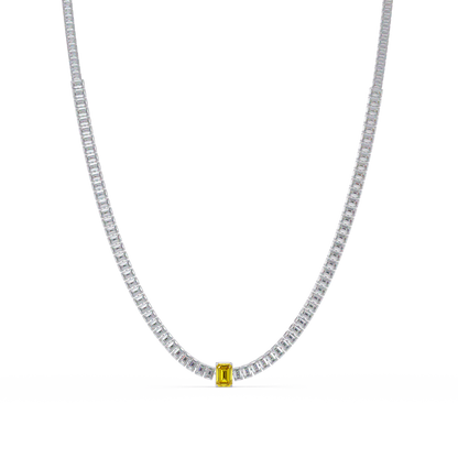 24.0 CTW Emerald-Cut Colorstone Necklace – CAD image 26