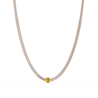 24.0 CTW Emerald-Cut Colorstone Necklace – CAD image 27