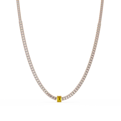 24.0 CTW Emerald-Cut Colorstone Necklace – CAD image 27