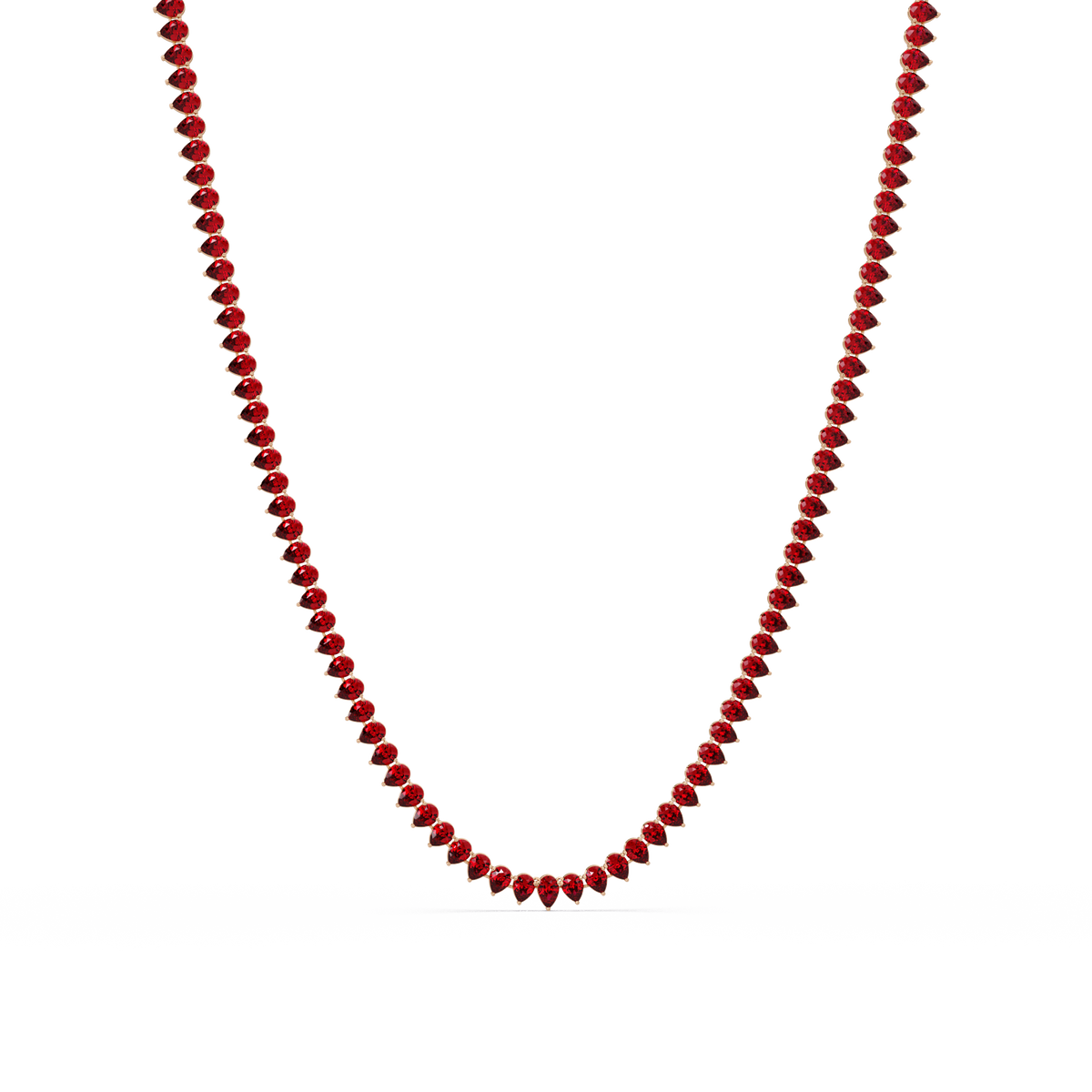 20.9 CTW Pear-Cut Colorstone Necklace – CAD image