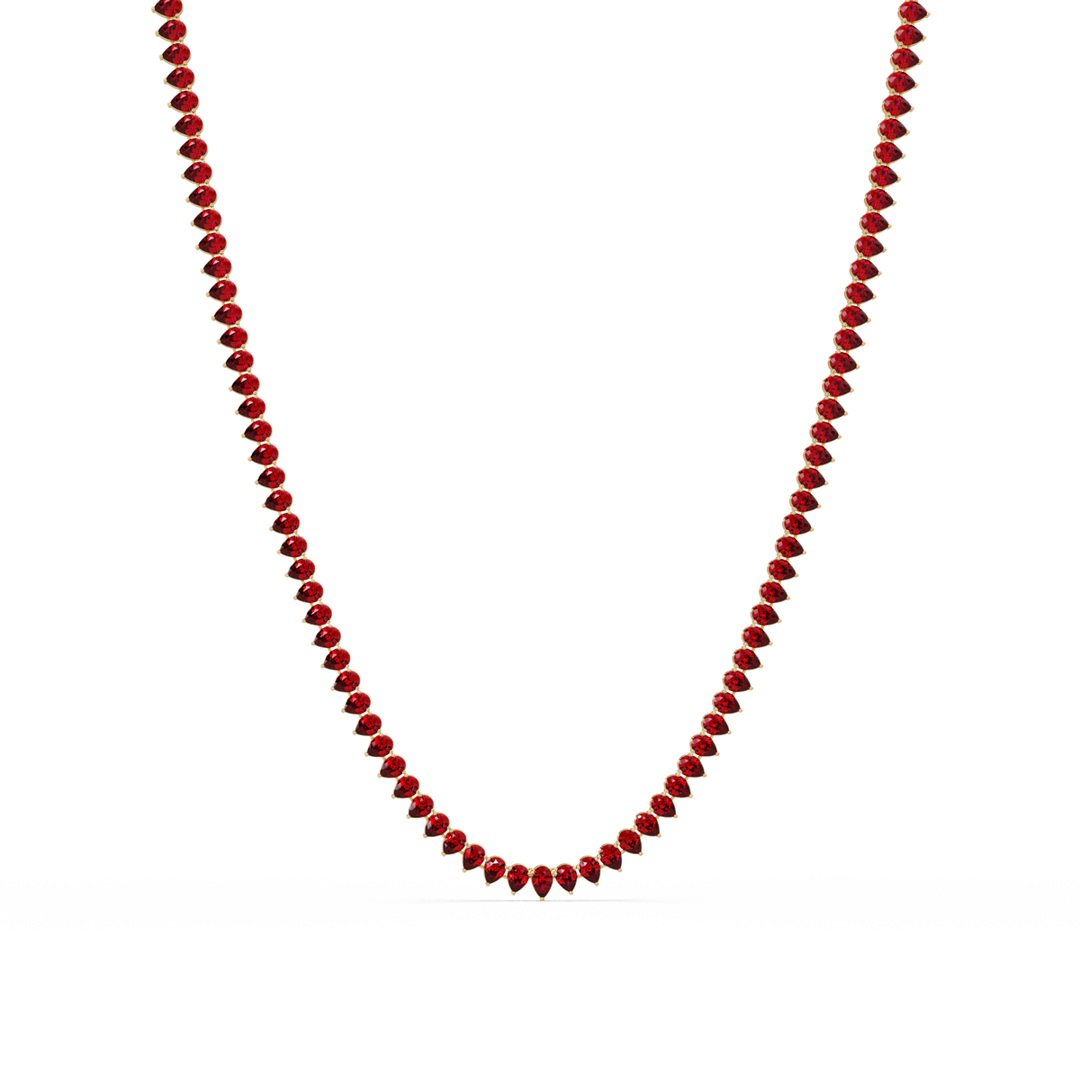 20.9 CTW Pear-Cut Colorstone Necklace – CAD image