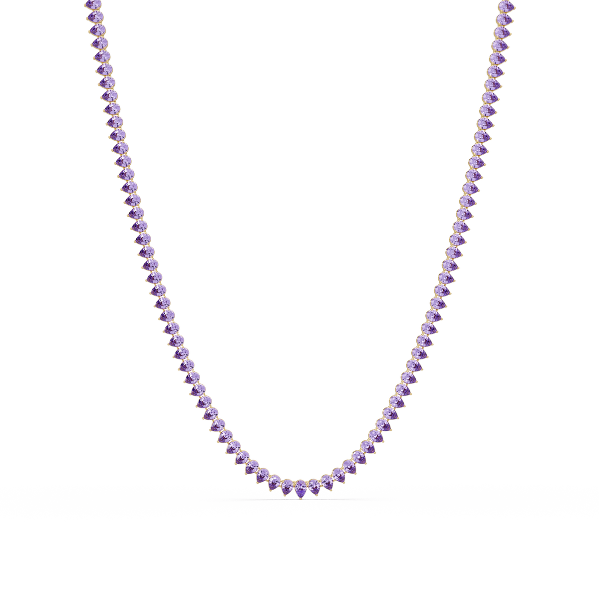 20.9 CTW Pear-Cut Colorstone Necklace – CAD image