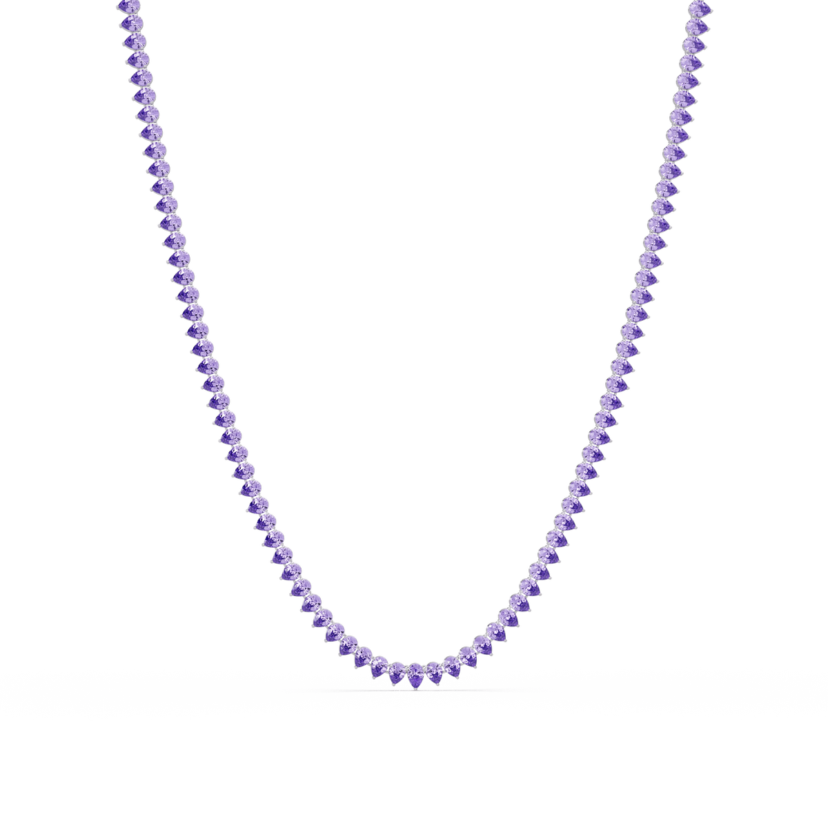 20.9 CTW Pear-Cut Colorstone Necklace – CAD image