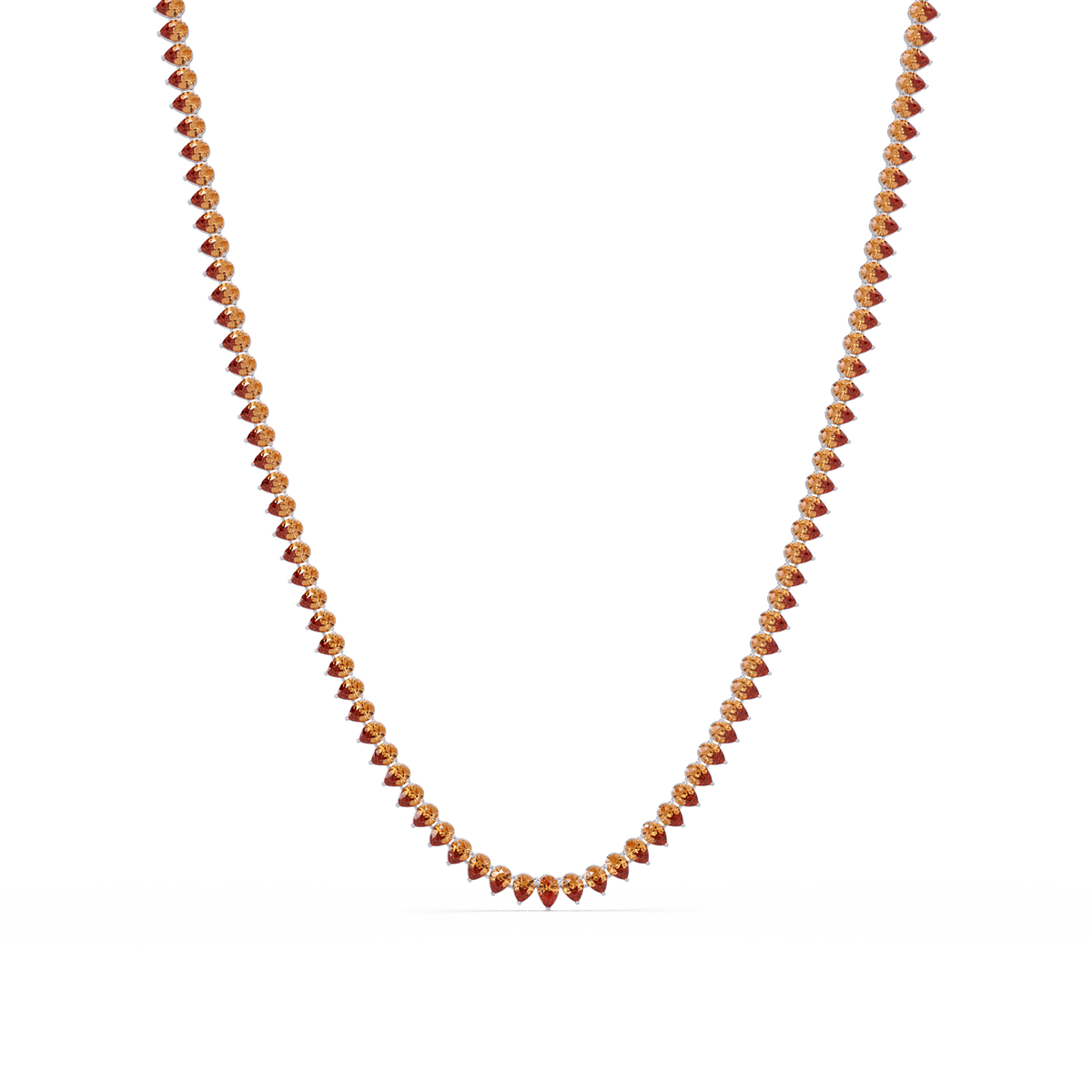 20.9 CTW Pear-Cut Colorstone Necklace – CAD image