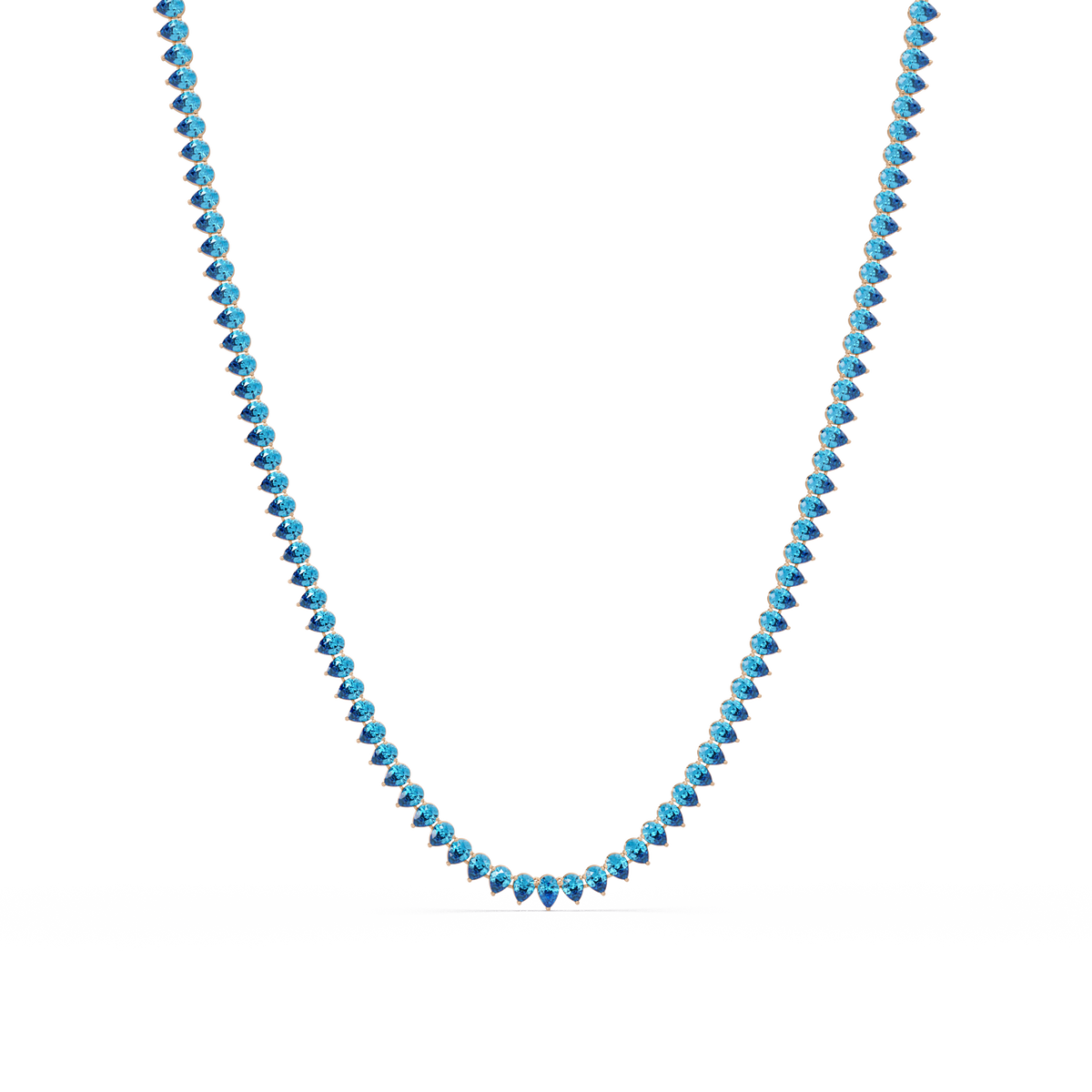 20.9 CTW Pear-Cut Colorstone Necklace – CAD image
