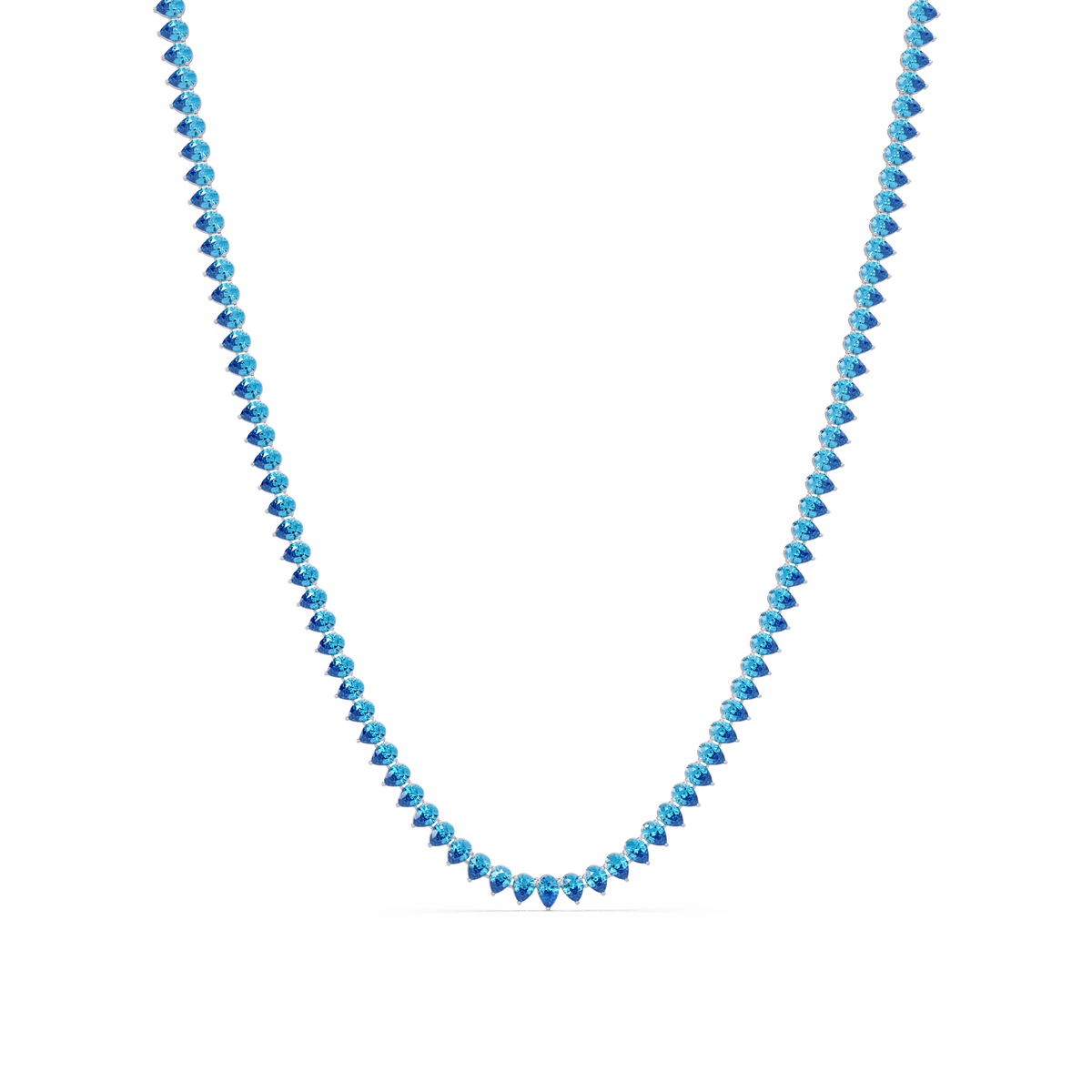 20.9 CTW Pear-Cut Colorstone Necklace – CAD image