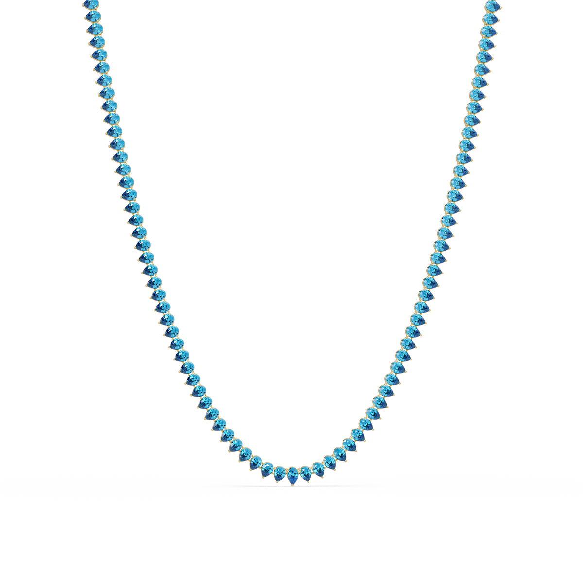 20.9 CTW Pear-Cut Colorstone Necklace – CAD image