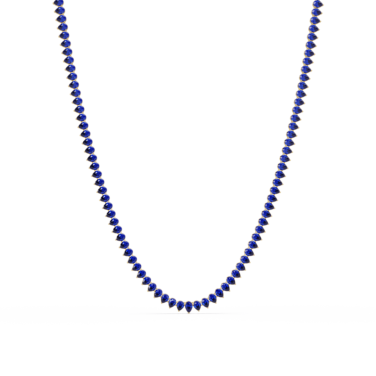 20.9 CTW Pear-Cut Colorstone Necklace – CAD image