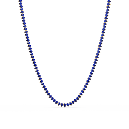 20.9 CTW Pear-Cut Colorstone Necklace – CAD image
