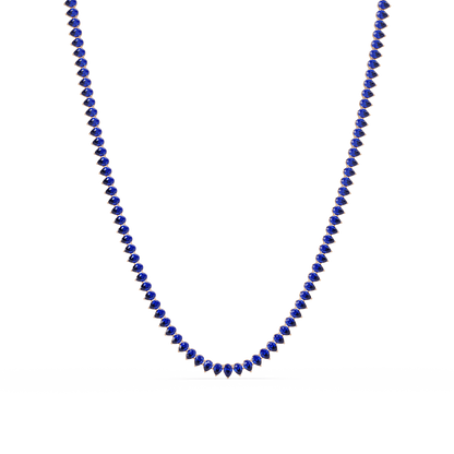 20.9 CTW Pear-Cut Colorstone Necklace – CAD image