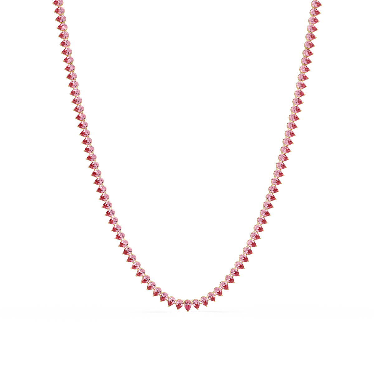 20.9 CTW Pear-Cut Colorstone Necklace – CAD image