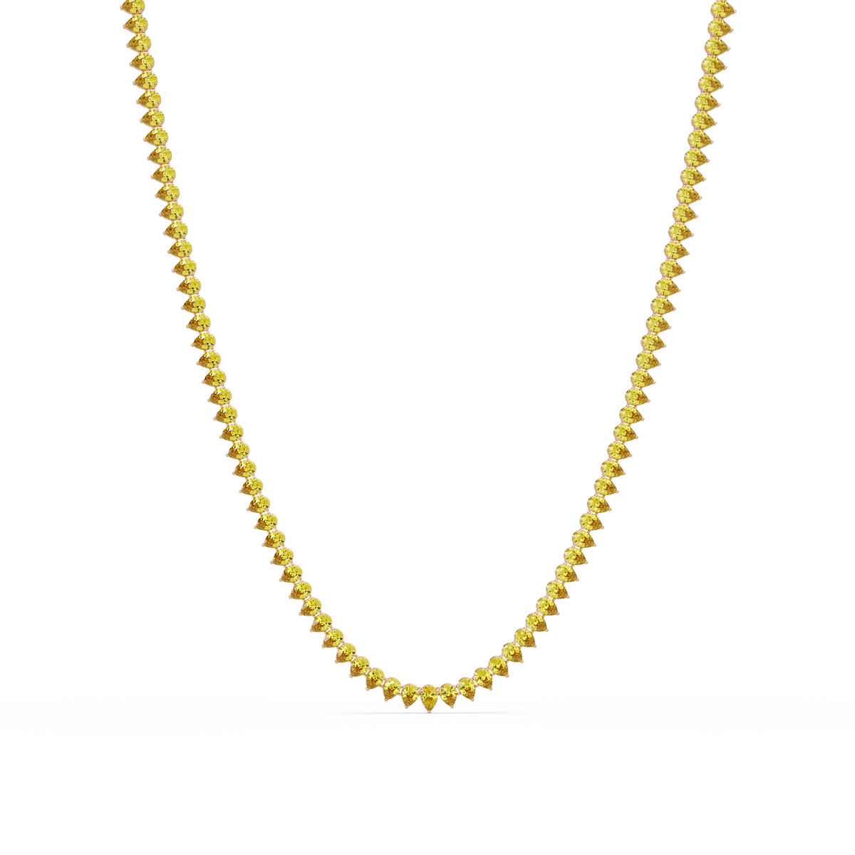 20.9 CTW Pear-Cut Colorstone Necklace – CAD image