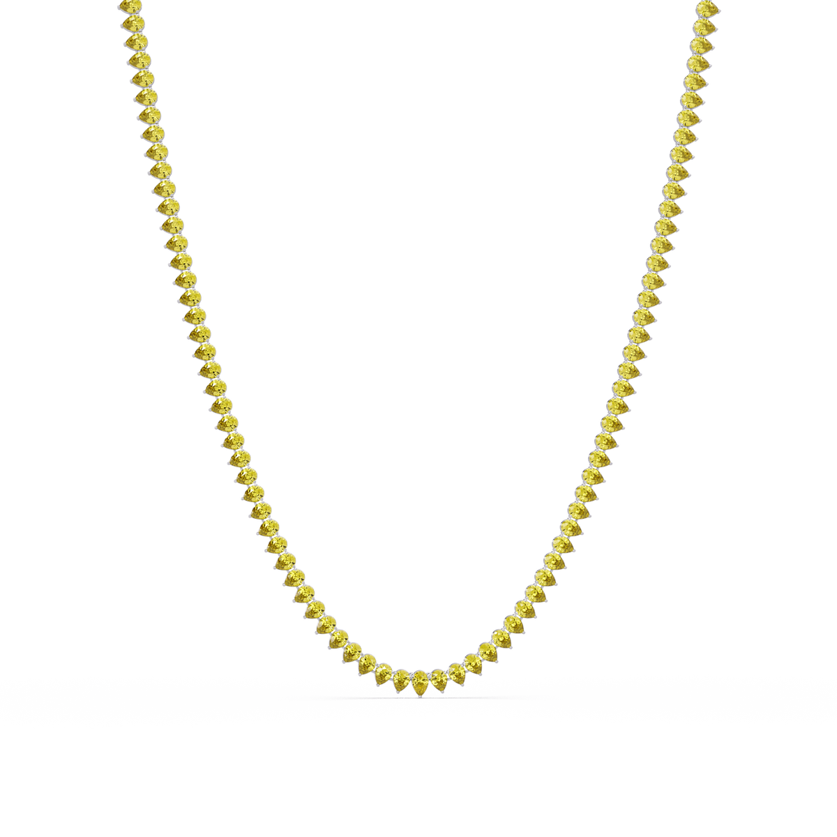 20.9 CTW Pear-Cut Colorstone Necklace – CAD image