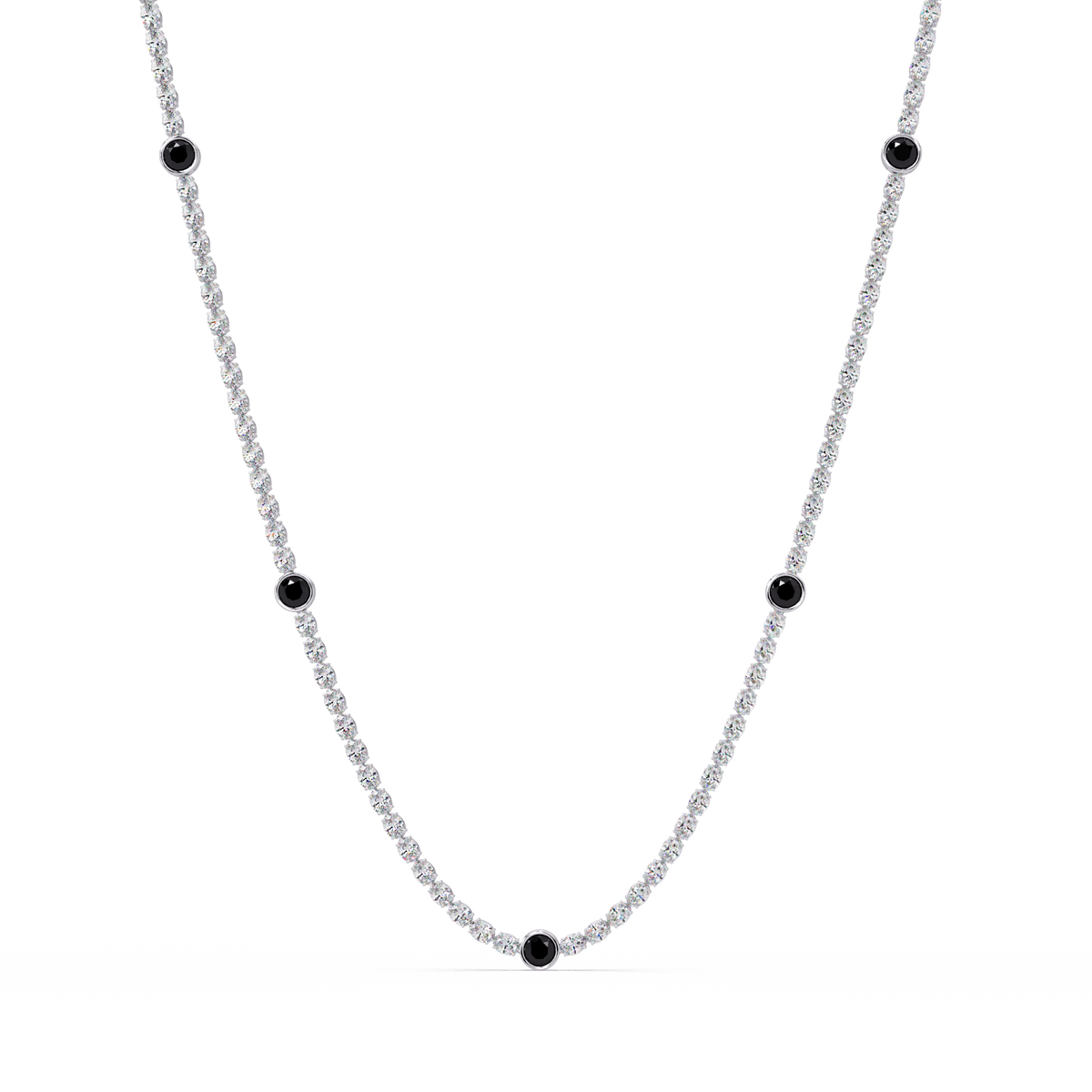 12.3 CTW Oval & Round Colorstone Necklace