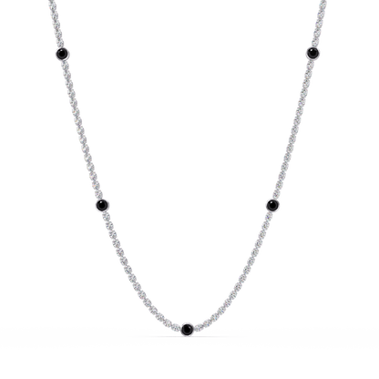 12.3 CTW Oval & Round Colorstone Necklace