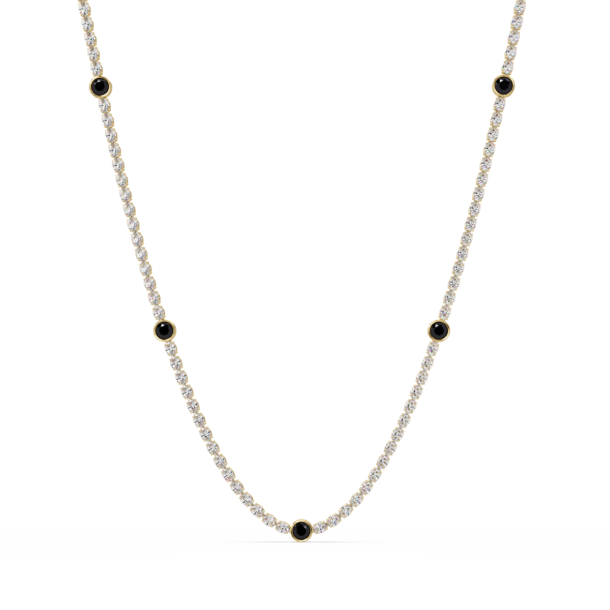 12.3 CTW Oval & Round Colorstone Necklace