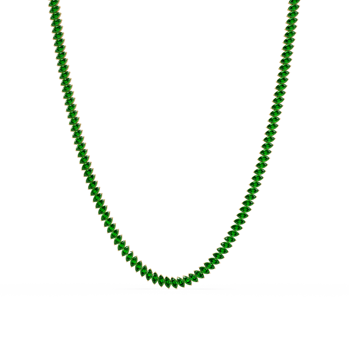 16.0 CTW Marquise-Cut Colorstone Tennis Necklace