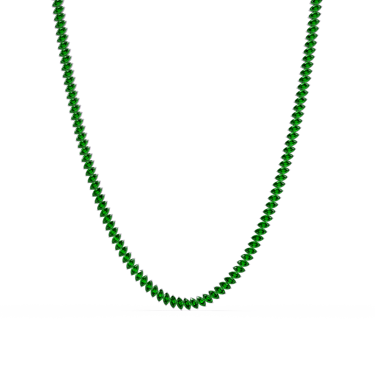 16.0 CTW Marquise-Cut Colorstone Tennis Necklace