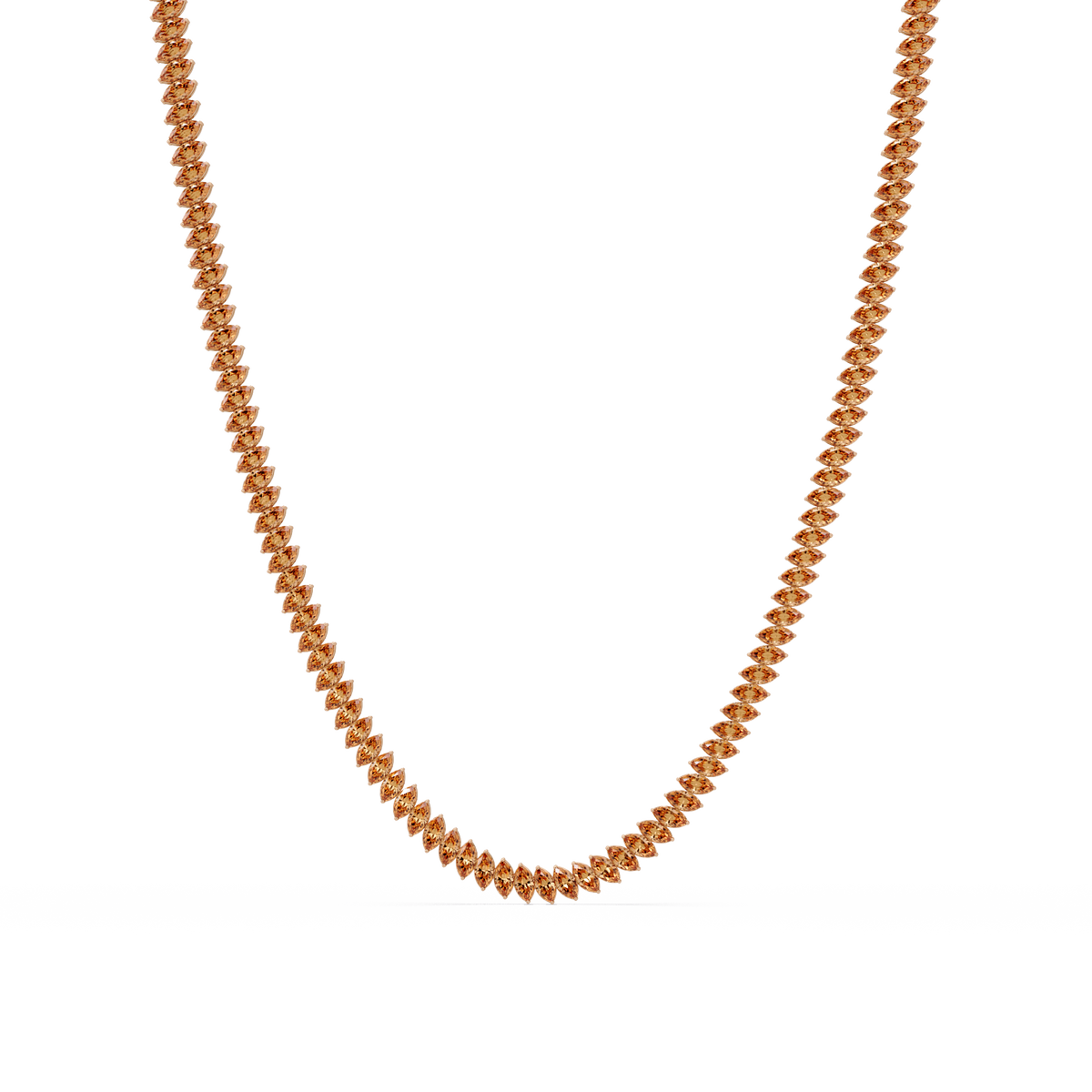 16.0 CTW Marquise-Cut Colorstone Tennis Necklace