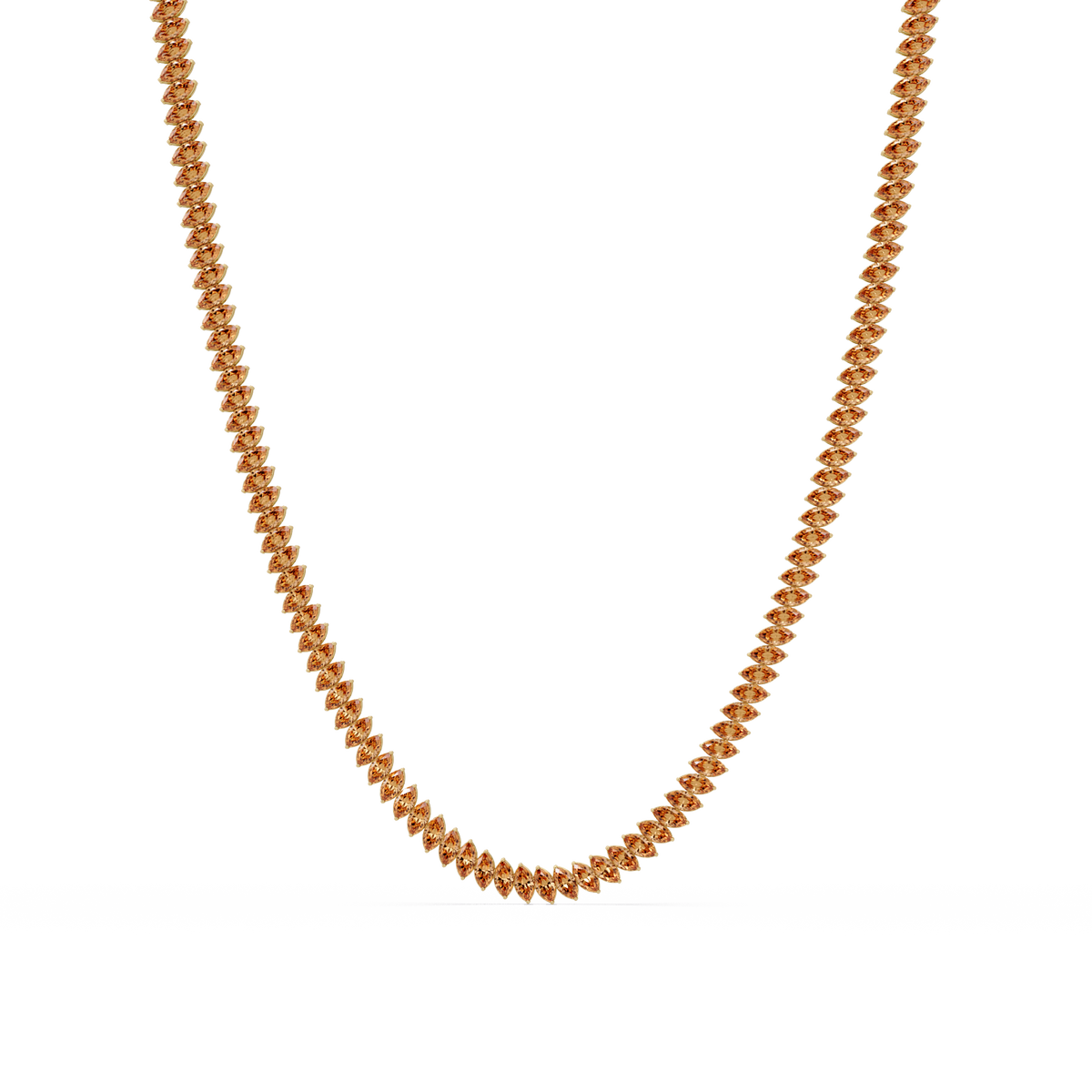 16.0 CTW Marquise-Cut Colorstone Tennis Necklace