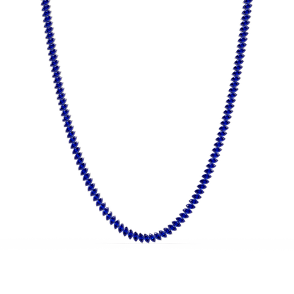 16.0 CTW Marquise-Cut Colorstone Tennis Necklace