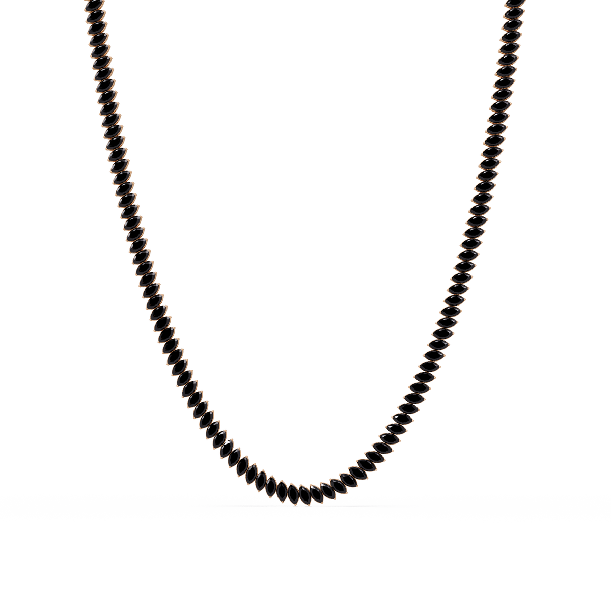 16.0 CTW Marquise-Cut Colorstone Tennis Necklace