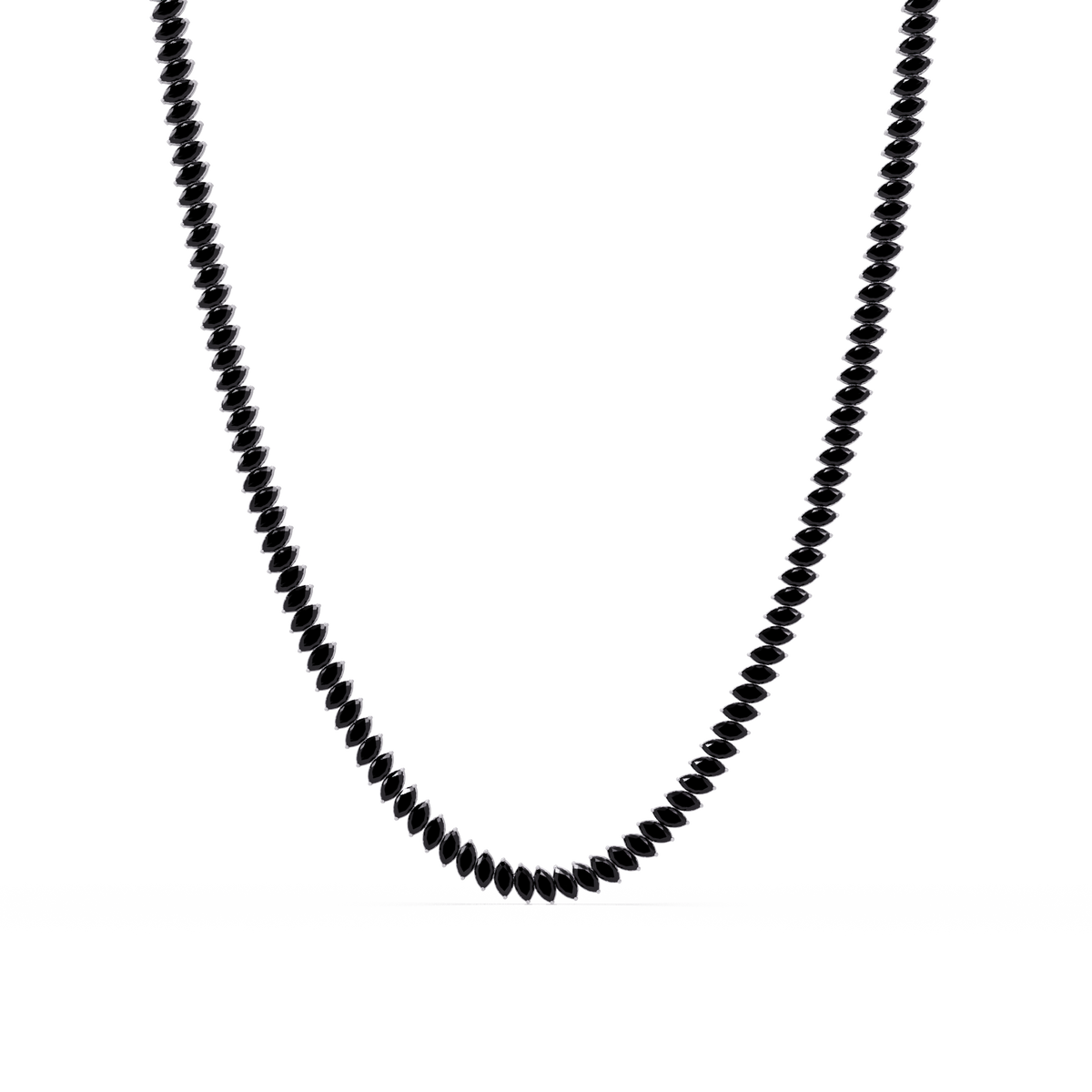 16.0 CTW Marquise-Cut Colorstone Tennis Necklace