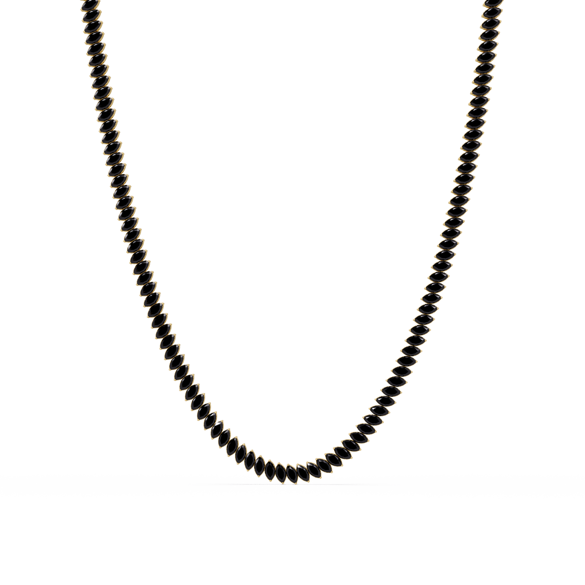16.0 CTW Marquise-Cut Colorstone Tennis Necklace