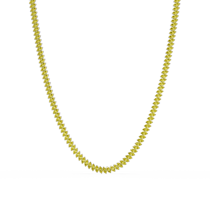 16.0 CTW Marquise-Cut Colorstone Tennis Necklace