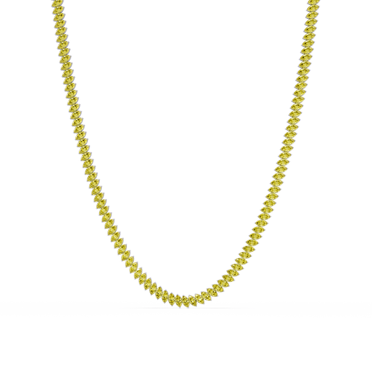 16.0 CTW Marquise-Cut Colorstone Tennis Necklace
