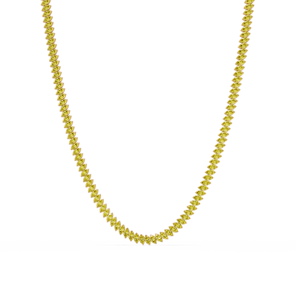 16.0 CTW Marquise-Cut Colorstone Tennis Necklace