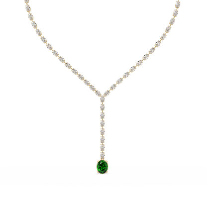 16.1 CTW Oval Colorstone Tennis Necklace