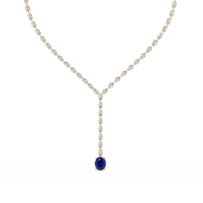 16.1 CTW Oval Colorstone Tennis Necklace