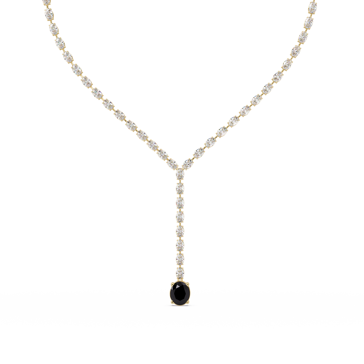 16.1 CTW Oval Colorstone Tennis Necklace