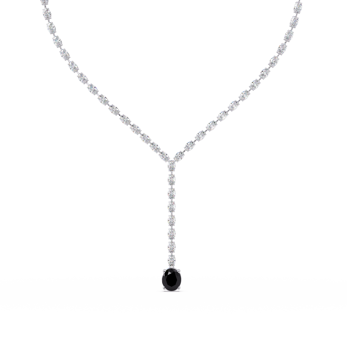 16.1 CTW Oval Colorstone Tennis Necklace
