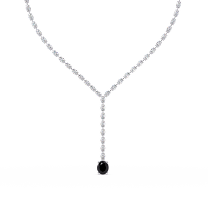 16.1 CTW Oval Colorstone Tennis Necklace