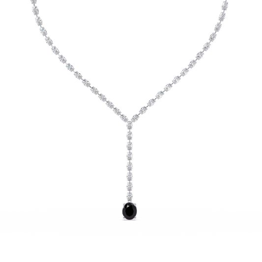 16.1 CTW Oval Colorstone Tennis Necklace