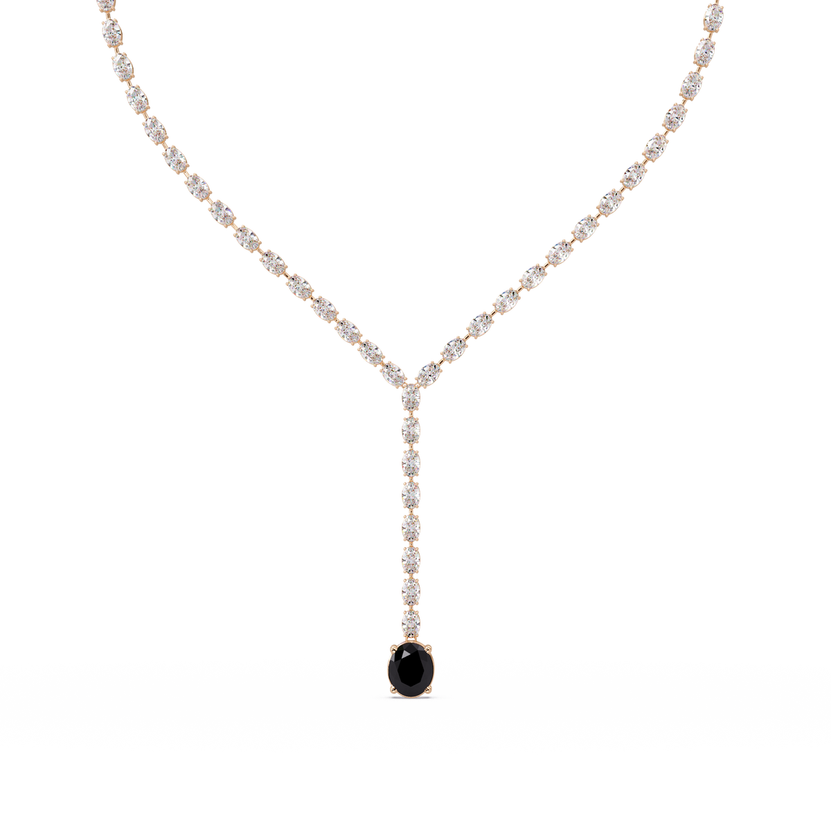 16.1 CTW Oval Colorstone Tennis Necklace