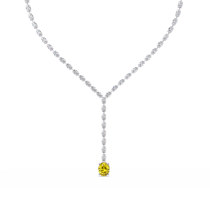 16.1 CTW Oval Colorstone Tennis Necklace