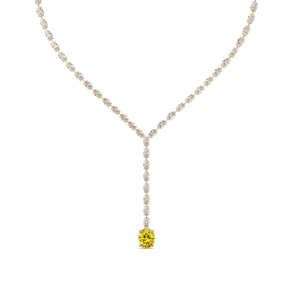 16.1 CTW Oval Colorstone Tennis Necklace
