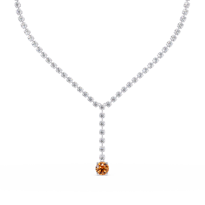 23.7 CTW Graduated Round Colorstone Tennis Necklace
