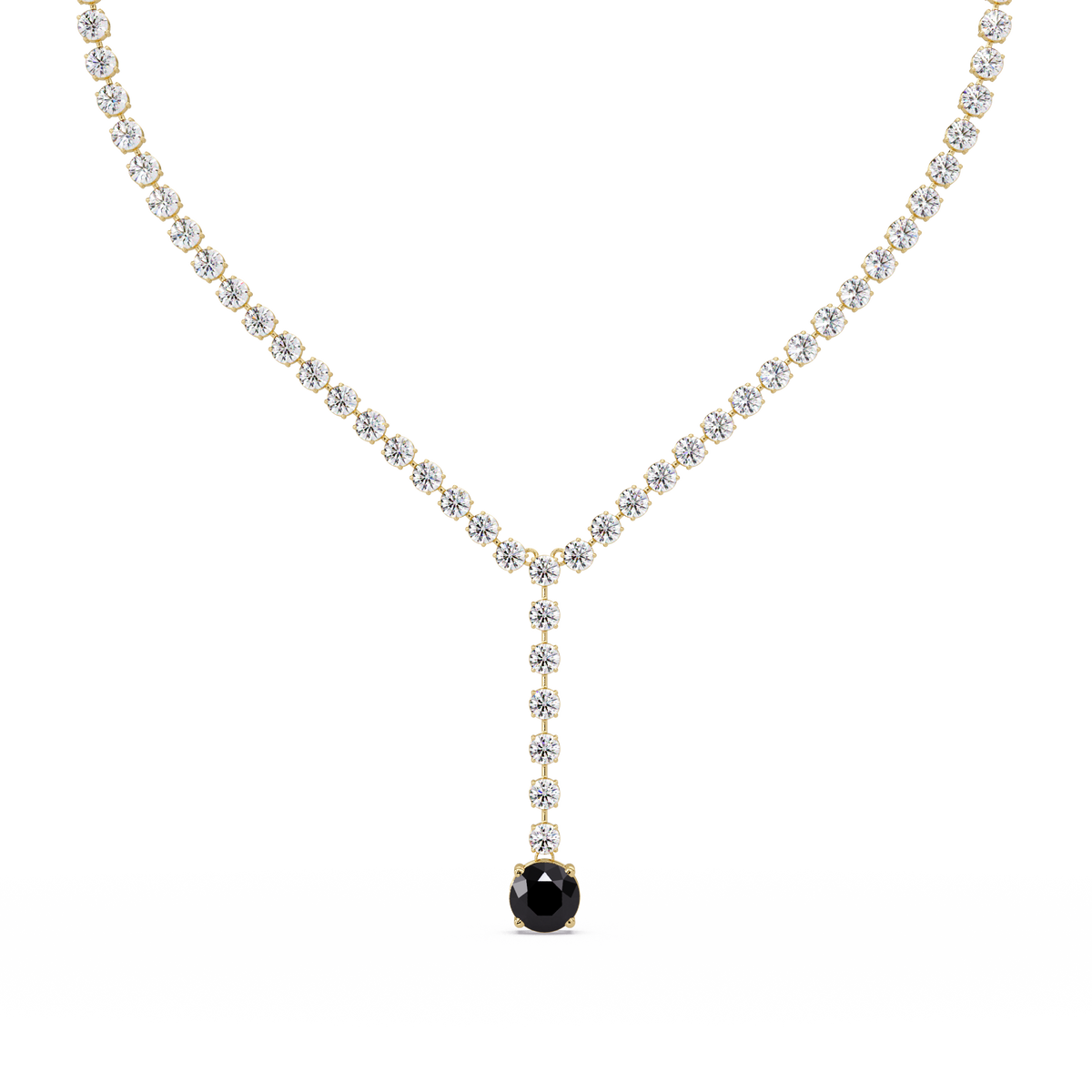 23.7 CTW Graduated Round Colorstone Tennis Necklace